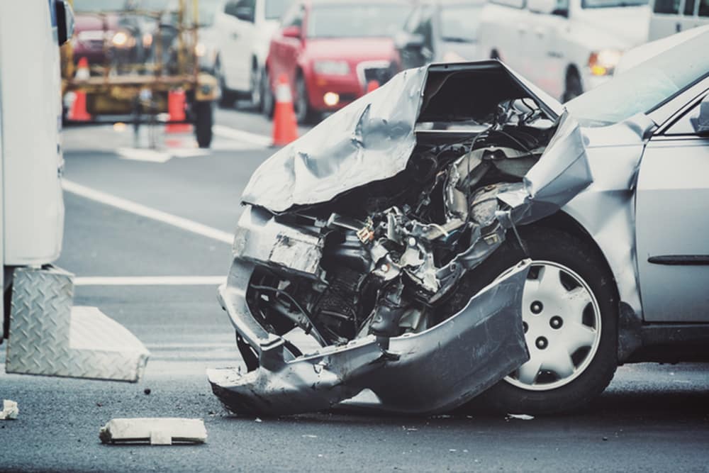 Close Up View of Car Accident