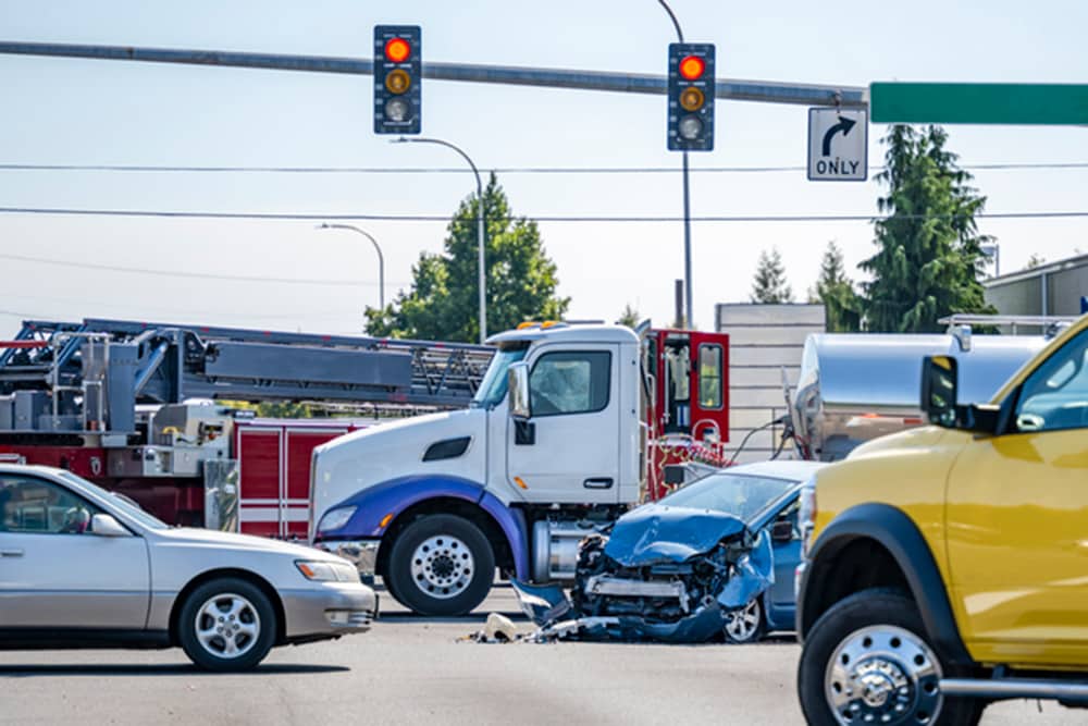 Truck Accident at Intersection